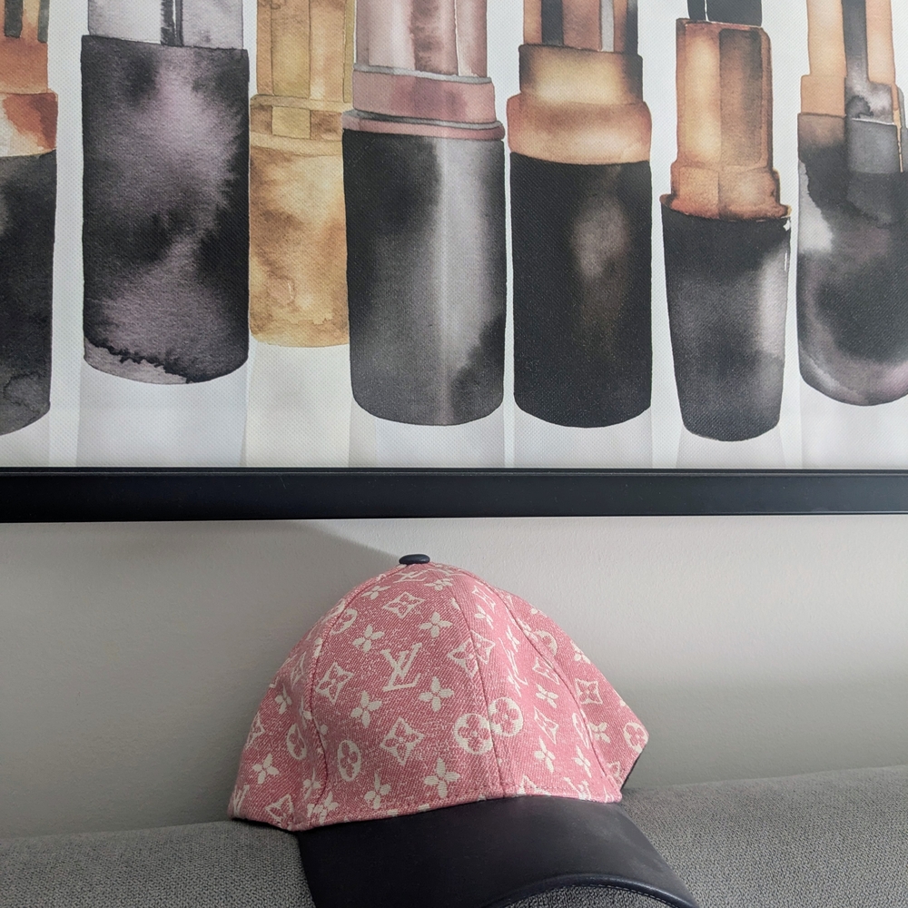 Louis Vuitton Black and Pink Cap